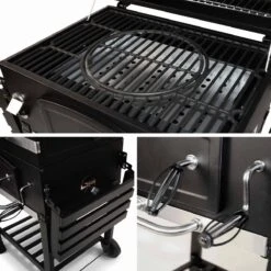 Alice's Garden Houtskool BBQ Bernard - Smoker - Verstelbare Houtskoolbak - Zwart -Merkloos Winkel 1200x1200 128