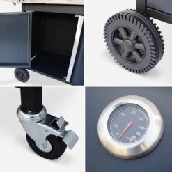 Alice's Garden Gas BBQ Bazin 4 - 5 Branders - Antraciet - Grilloppervlak 64,6x39,3cm 8 Alice's Garden Gas BBQ Bazin 4 - 5 Branders - Antraciet - Grilloppervlak 64,6x39,3cm -Merkloos Winkel 1200x1200 142