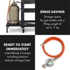 Klarstein Kingsville Double Barbecue - Houtskool- En Gasbarbecue - Smoker BBQ - Inclusief Deksels En Thermometer - Met 2 Roosters - Zwart -Merkloos Winkel 1200x1200 168