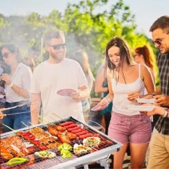 Uten - Houtskoolbarbecue - Opvouwbare Barbecue - Houtskoolbarbecues - Draagbare Camping Barbecue - 430 Roestvrij Staal Grill BBQ - 5-10 Persoon Tuin Buitenfeest - Zilver -Merkloos Winkel 1200x1200 206