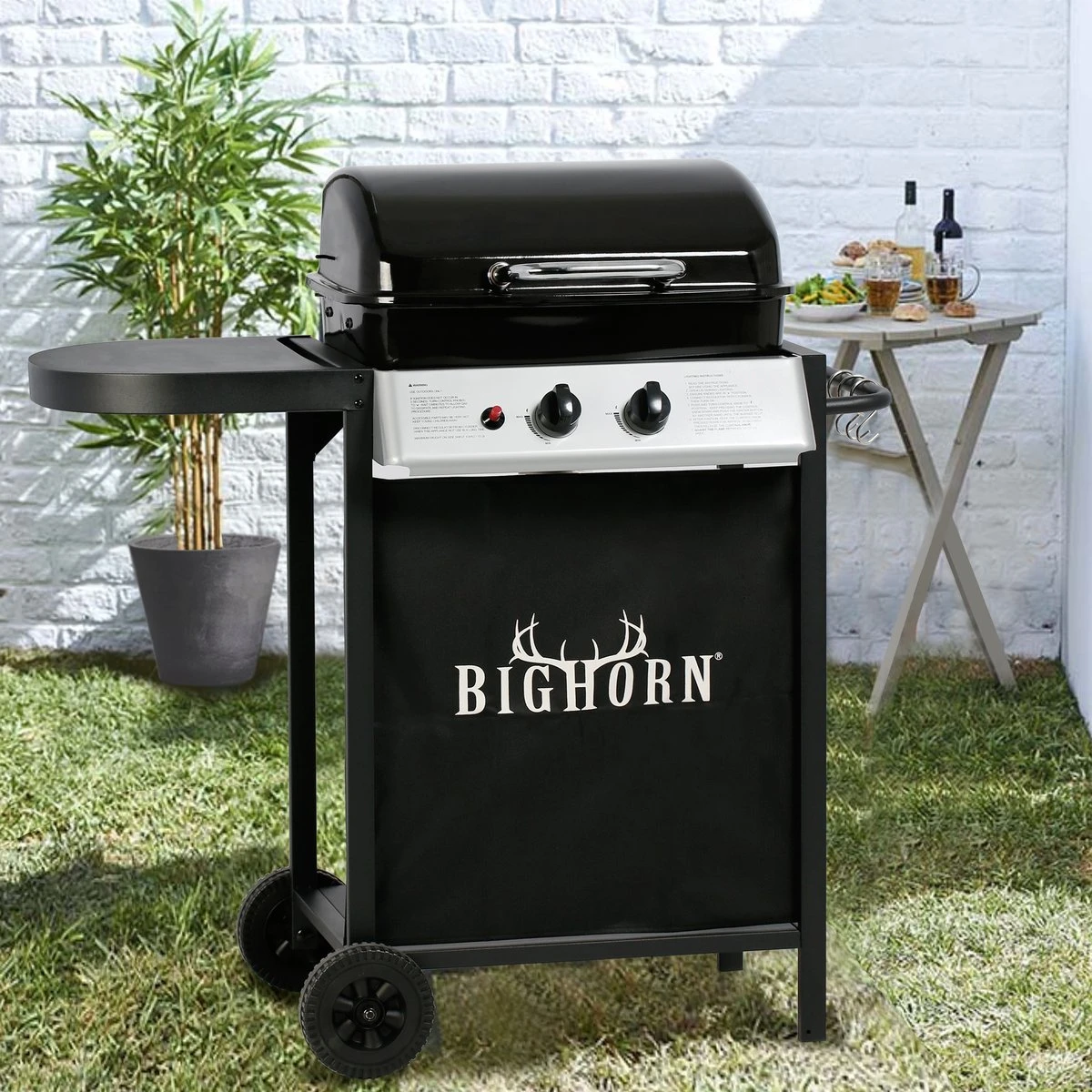 Bighorn Gasbarbecue En Grill – 2 Branders – Zwart 6 Bighorn Gasbarbecue En Grill – 2 Branders – Zwart - Afbeelding 4