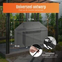 GrillX Barbecue Hoes - 145 X 61 X 117cm - BBQ Hoes Waterdicht - Beschermhoes Inclusief Trekkoord - BBQ Accesoires -Merkloos Winkel 1200x1200 286