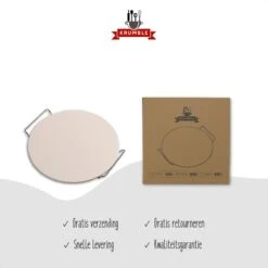 Pizzasteen BBQ & Oven | Pizzaplaat Voor De Lekkerste Bereiding Van Een Pizza Op Jouw Barbecue Of In De Oven | Pizza Stone Rond | Medium (33 Cm) -Merkloos Winkel 1200x1200 313
