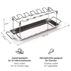 Blumtal BBQ Rek - Robuuste Roestvrijstalen Kippenpoot Rek - Voor 12 Poten - Kippengrillstandaard - Vaatwasmachinebestendig 15 Blumtal BBQ Rek - Robuuste Roestvrijstalen Kippenpoot Rek - Voor 12 Poten - Kippengrillstandaard - Vaatwasmachinebestendig -Merkloos Winkel 1200x1200 326