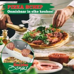 Ecowize Pizzaschep Voor BBQ En Oven - Aluminium Pizzaspatel Vierkant 30cm Met Inklapbaar Handvat - Met Extra Professionele Pizzasnijder -Merkloos Winkel 1200x1200 332