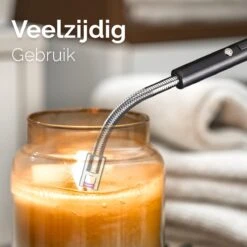 Dailygoods® Elektrische Aansteker - Plasma Aansteker - Oplaadbaar - Gift Set - Zwart -Merkloos Winkel 1200x1200 369