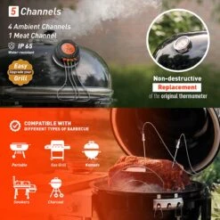 ToGrill - Smart Bluetooth Barbecue Dome Thermometer Met 2 Probes AT-02 | Draadloze Slimme BBQ Vleesthermometer Met App | 9 ToGrill - Smart Bluetooth Barbecue Dome Thermometer Met 2 Probes AT-02 | Draadloze Slimme BBQ Vleesthermometer Met App | -Merkloos Winkel 1200x1200 449