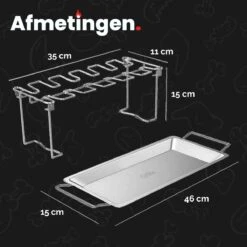 GrillX Kippenvleugelhouder - Kiphouder Voor BBQ & Oven - RVS - BBQ Accesoires -Merkloos Winkel 1200x1200 466