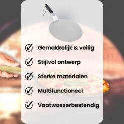 Nowad Pizzaschep RVS Rond - 30,5 Cm - PVC Handvat -Merkloos Winkel 1200x1200 472