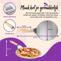 Nowad Pizzaschep RVS Rond Voor BBQ En Oven - 30,5 Cm - Pizzaspatel - Taartschep - Houten Handvat - Ophangbaar - Rond - Vaatwasbestendig - Keukenaccessoires 25 Nowad Pizzaschep RVS Rond Voor BBQ En Oven - 30,5 Cm - Pizzaspatel - Taartschep - Houten Handvat - Ophangbaar - Rond - Vaatwasbestendig - Keukenaccessoires -Merkloos Winkel 1200x1200 488