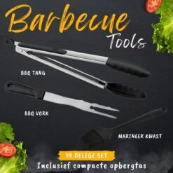 BBQ Gereedschapset - Opbergtas - BBQ Accessoires - BBQ Tang - BBQ Set - BBQ Borstel - BBQ Gereedschap - Roestvrij Staal -Merkloos Winkel 1200x1200 520