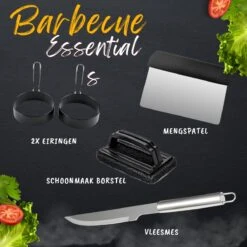 BBQ Gereedschapset - Opbergtas - BBQ Accessoires - BBQ Tang - BBQ Set - BBQ Borstel - BBQ Gereedschap - Roestvrij Staal -Merkloos Winkel 1200x1200 523