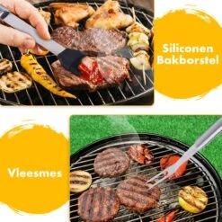 BBQ Accesoires Set Gereedschap Tang Borstel Barbecue Kookgerei - 10 Delig 15 BBQ Accesoires Set Gereedschap Tang Borstel Barbecue Kookgerei - 10 Delig -Merkloos Winkel 1200x1200 527
