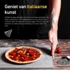Pizzasteen BBQ Oven - Lava Van Vulkaan Etna - Barbecue Accesoires - Made In Italy - Broodbaksteen - 30x38x1.1 - VDN -Merkloos Winkel 1200x1200 617
