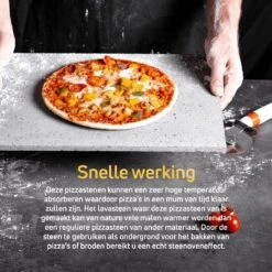 Pizzasteen BBQ Oven - Lava Van Vulkaan Etna - Barbecue Accesoires - Made In Italy - Broodbaksteen - 30x38x1.1 - VDN -Merkloos Winkel 1200x1200 623