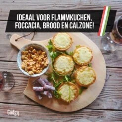 Gadgy Pizzasteen Met Pizzaschep – Cordieriet Voor Knapperige Pizzabodem – Pizzasteen Voor BBQ, Oven Of Kamado - Pizzaspatel - Pizza Set -Merkloos Winkel 1200x1200 627