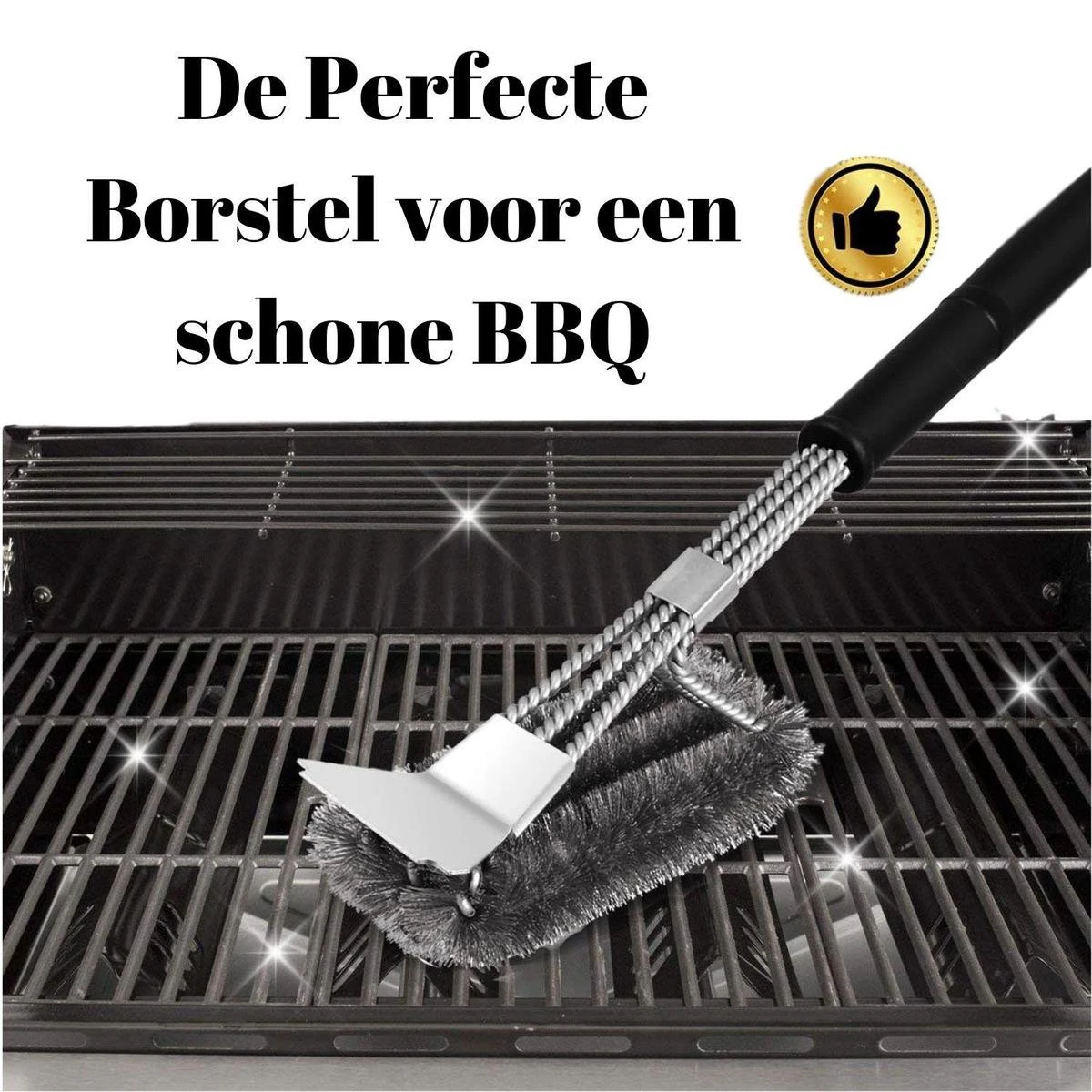 Gohh BBQ Borstel Met Schraper - Schoonmaakborstel - Barbecue Krabber Met Handige Bewaarzak 2 In 1 7 Gohh BBQ Borstel Met Schraper - Schoonmaakborstel - Barbecue Krabber Met Handige Bewaarzak 2 In 1 - Afbeelding 5