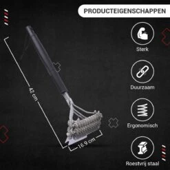 BBQ Borstel Staal RVS Reinigingsborstel Barbecue Grill Accessoires 10 BBQ Borstel Staal RVS Reinigingsborstel Barbecue Grill Accessoires -Merkloos Winkel 1200x1200 742