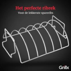 GrillX Sparerib Rek BBQ - Rib Rack Houder - Barbecue Spareribs Rek - BBQ Accesoires -Merkloos Winkel 1200x1200 754