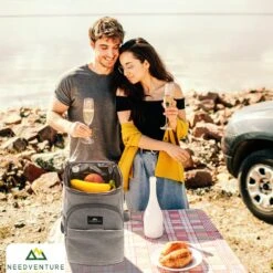 Needventure Koeltas - Lunchtas - Koelrugtas - Picknicktas - 20 Liter - Flessenhouder - Bieropener - Grijs -Merkloos Winkel 1200x1200 873