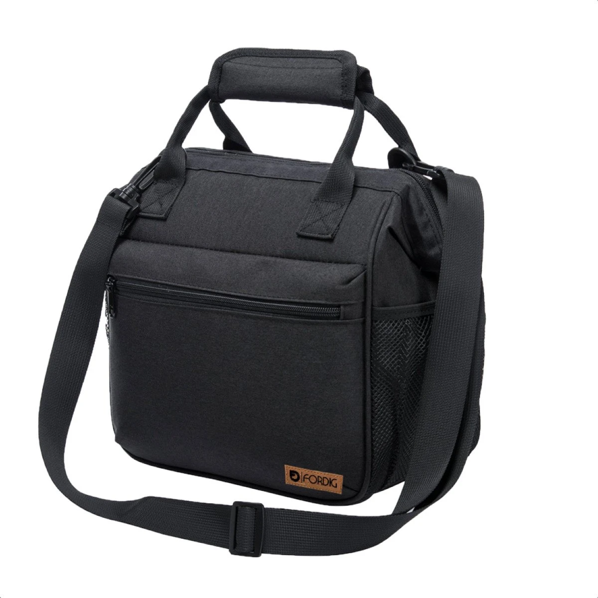 ForDig Lunchtas Zwart - Koeltas Gemaakt Van 600D Polyester Met PEVA-Voering - Ruimte Voor Lunchtrommel / Snacks / Blikjes - Koel Tas Met Mesh Opbergruimtes En Ruimte Voor Bestek - Lunch Tas Cool Bag - Coolerbag - Kleine Cooler 3 ForDig Lunchtas Zwart - Koeltas Gemaakt Van 600D Polyester Met PEVA-Voering - Ruimte Voor Lunchtrommel / Snacks / Blikjes - Koel Tas Met Mesh Opbergruimtes En Ruimte Voor Bestek - Lunch Tas Cool Bag - Coolerbag - Kleine Cooler