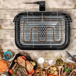 Princess 112252 Hybride Barbecue – Elektrische BBQ - Tafelmodel - 2000W - 44x 29cm - Gebruik Elektrisch Of Met Kolen -Merkloos Winkel 1200x1200 9