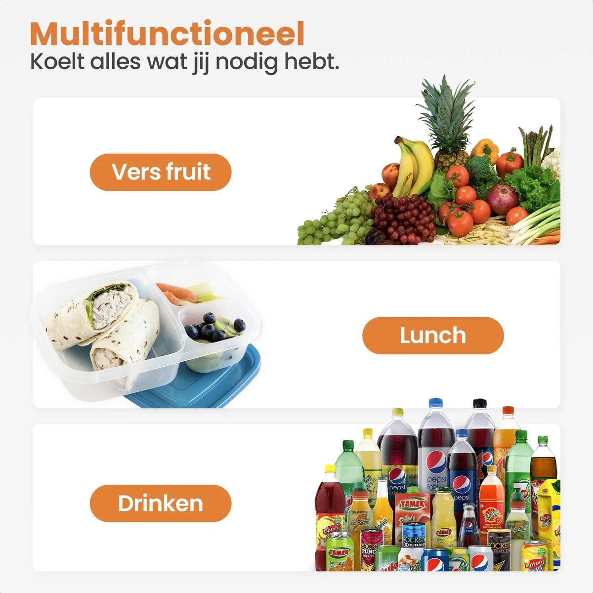 Eagle Koeltas - Compacte Koeltas - Stoffen Tas - Strandtas - Mini Koelbox 8 Eagle Koeltas - Compacte Koeltas - Stoffen Tas - Strandtas - Mini Koelbox - Afbeelding 6