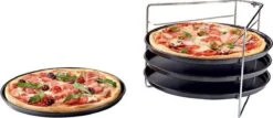 Pizza - Pizzarek - Pizza Oven - Zenker - Pizzabakset - 5 Delige Set Voor 4 Pizza's - Ø 28,5 Cm - Antiaanbaklaag Van ILAG® - Pizzaplaat - Pizza -Merkloos Winkel 1200x519
