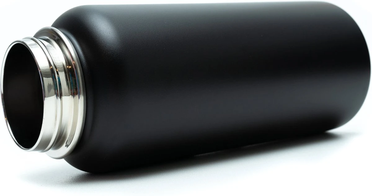 Drinkfles - Onyx Black - 1 Liter - Extra Dop Met Rietje & Drinktuit - Waterfles Met Rietje - Isoleerfles - BPA Vrij - Lekvrij 4 Drinkfles - Onyx Black - 1 Liter - Extra Dop Met Rietje & Drinktuit - Waterfles Met Rietje - Isoleerfles - BPA Vrij - Lekvrij - Afbeelding 2