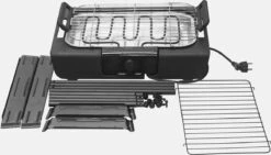 Royalty Line Elektrische Barbecue - Indoor En Outdoor BBQ - Tafelgrill - Elektrische Grill - Grill Oppervlak 40x24 Cm - 2000W - Met Stand - Zwart -Merkloos Winkel 1200x686