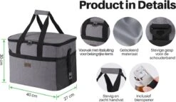 Packaway 4 Laags Geïsoleerde Koeltas - Lunchtas 30 Liter - Grijs -Merkloos Winkel 1200x699 1