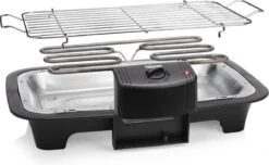 Tristar BQ-2813 Electrische Tafelbarbecue - Grilloppervlak (LxB) 38x22 Cm - 2000W - Zwart -Merkloos Winkel 1200x739