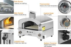 Bighorn Outdoor Edelstaal Gas Pizza Oven - Draagbare Gas Barbecue - Edelstaal -Model SRGG20001 -Merkloos Winkel 1200x787 1