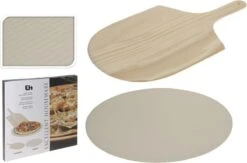 Merkloos Excellent Houseware Pizza-baksteen - Met Pizza-schep -Merkloos Winkel 1200x792 1
