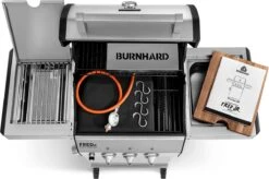 Burnhard Gas BBQ FRED JR. Deluxe - 2 Branders - Incl. Keramische Infraroodbrander & Afdekhoes - Deluxe -Merkloos Winkel 1200x796