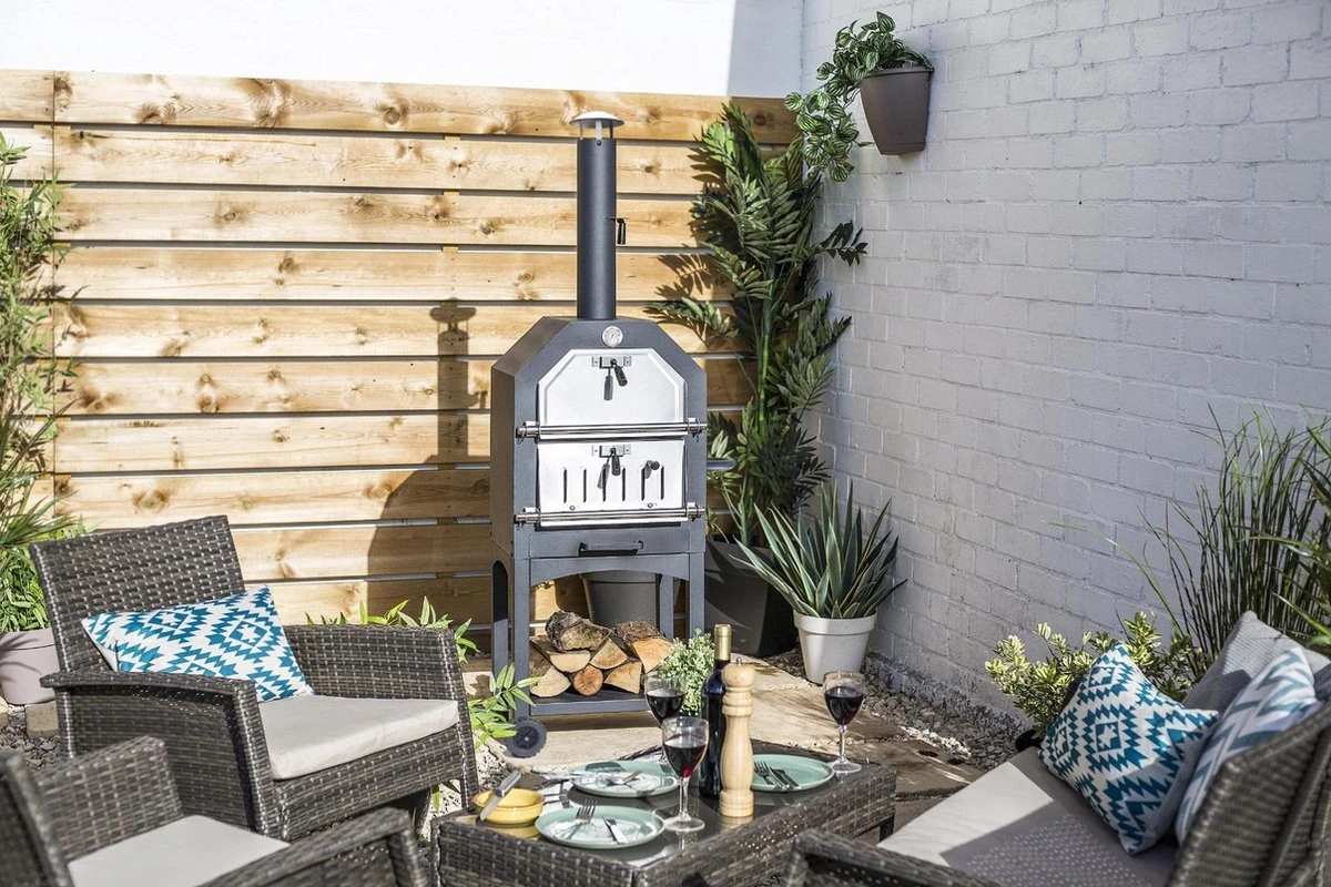 Merkloos MaxxGarden Pizza Oven - Smoker Barbecue Houtskool 45 X 65 X 158cm 6 Merkloos MaxxGarden Pizza Oven - Smoker Barbecue Houtskool 45 X 65 X 158cm - Afbeelding 4