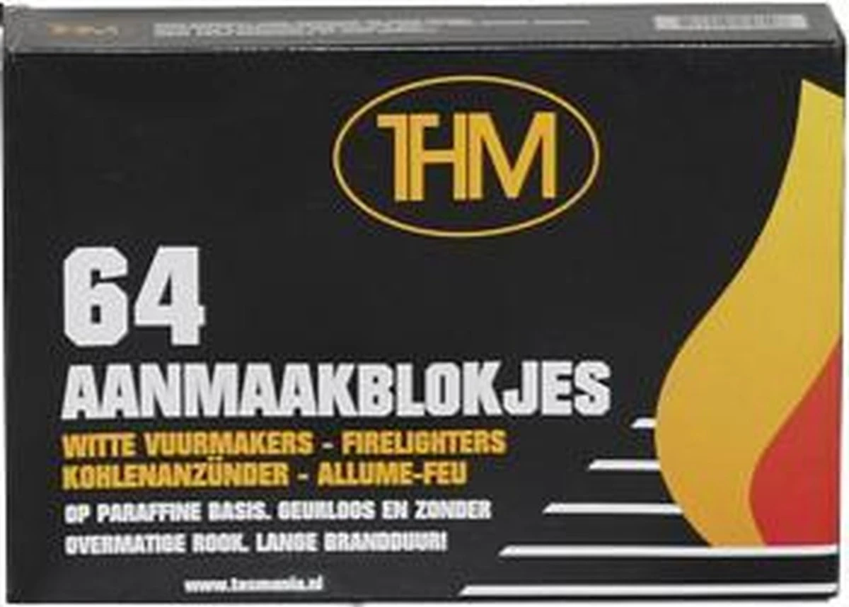 THM Witte Aanmaakblokjes Paraffine 64 Stuks Omdoos 12 Pakjes 6 THM Witte Aanmaakblokjes Paraffine 64 Stuks Omdoos 12 Pakjes - Afbeelding 4