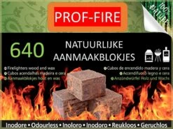 PROF-FIRE - 640 Aanmaakblokjes Bruin- Voordeelbox - Ecologisch - Milieuvriendelijk - CO2 Neutraal - Fire-Up Kwaliteit -Merkloos Winkel 1200x900 33