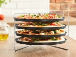 Pizza - Pizzarek - Pizza Oven - Zenker - Pizzabakset - 5 Delige Set Voor 4 Pizza's - Ø 28,5 Cm - Antiaanbaklaag Van ILAG® - Pizzaplaat - Pizza -Merkloos Winkel 1200x900 40