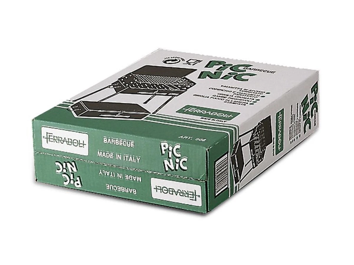 Ferraboli Picnic Houtskoolbarbecue - Zwart 4 Ferraboli Picnic Houtskoolbarbecue - Zwart - Afbeelding 2