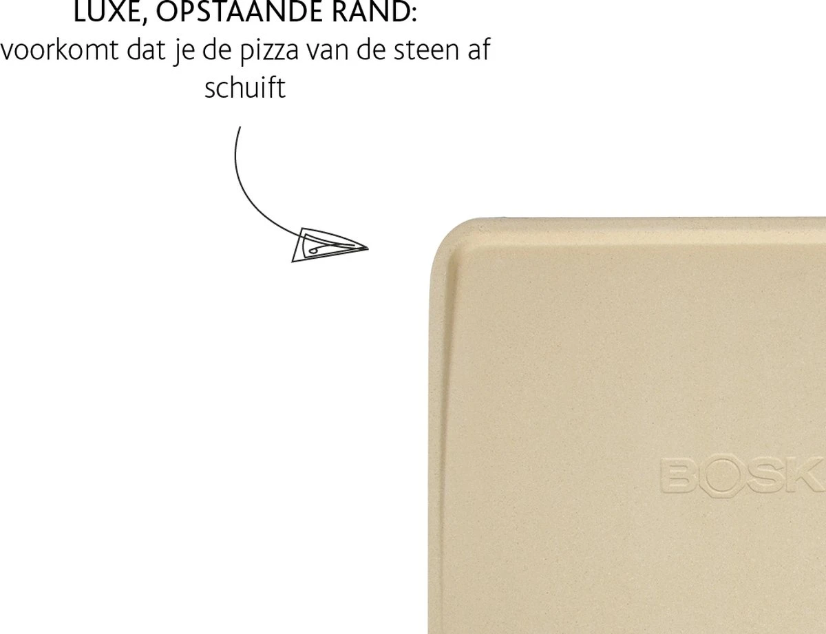 Boska Pizzasteen Deluxe Rechthoek - Voor De Oven - Knapperige Pizza's - 40x32 Cm - BBQ Accessoires 6 Boska Pizzasteen Deluxe Rechthoek - Voor De Oven - Knapperige Pizza's - 40x32 Cm - BBQ Accessoires - Afbeelding 4