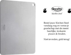 Pizzasteen Van Staal – Pizza Steen - Pizza En Brood Bakken - 40 X 30 X 0,6 Cm - Cadeau Voor Man - Kitchen Steel By Qwality -Merkloos Winkel 1200x944 3