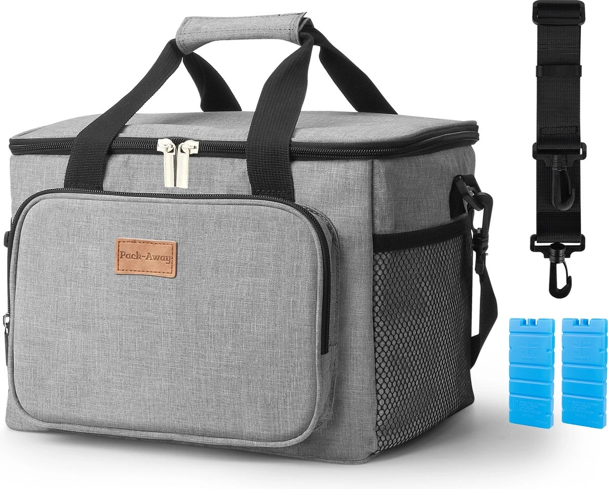 Packaway 4 Laags Geïsoleerde Koeltas - Lunchtas 15 Liter - Grijs 3 Packaway 4 Laags Geïsoleerde Koeltas - Lunchtas 15 Liter - Grijs