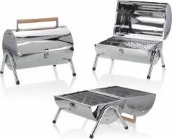 BBQ Collection Houtskoolbarbecue - Cilinder - Chroom 24 BBQ Collection Houtskoolbarbecue - Cilinder - Chroom -Merkloos Winkel 1200x972