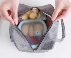 Koeltas - Lunchtas - Volwassenen En Kinderen - Compact & Handig: Zomer - Picknick -School - Lunch - Werk - Klassiek Grijs -Merkloos Winkel 1200x987 2