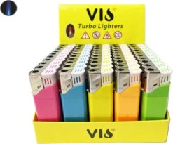 Stormaanstekers Turbo Aanstekers Neon Kleur - Merk Unilite Vio - Tray Van 50 Stuks - Navulbaar. -Merkloos Winkel 1200x998 1