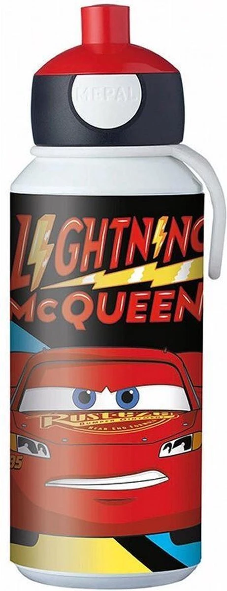 Mepal Drinkfles Pop-up Cars Go 400ml 3 Mepal Drinkfles Pop-up Cars Go 400ml