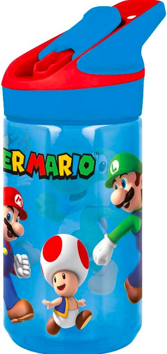Super Mario Tritan Drinkfles / Waterfles 480 Ml - 18 Cm Hoog 3 Super Mario Tritan Drinkfles / Waterfles 480 Ml - 18 Cm Hoog