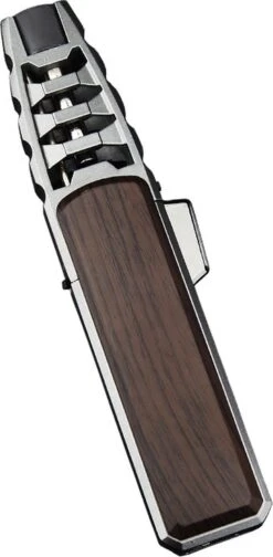 Merkloos Turbo Jetflame Aansteker - Gasbrander - Vuurwerk Torch - Crème Brûlée Brander - BBQ En Sigaren Aansteker - Windproof - Walnoothout Met Grijze Metalen Behuizing -Merkloos Winkel 588x1200 1
