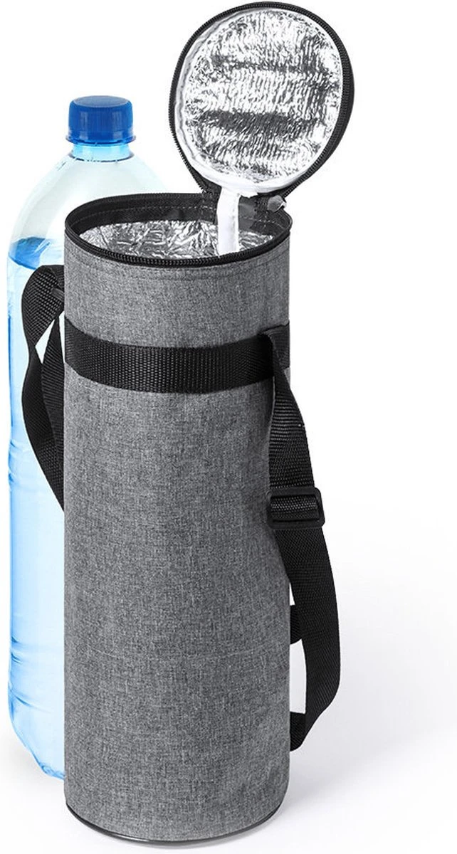 Merkloos Flessenkoeler - Koeltas Fles - Champagnekoeler - Wijnkoeler - Isolatie - Volwassenen - Dames - Heren - 11 X 35 Cm - 1,5 Liter - Gerecyclede PET Flessen - Polyester - Aluminium - Grijs 4 Merkloos Flessenkoeler - Koeltas Fles - Champagnekoeler - Wijnkoeler - Isolatie - Volwassenen - Dames - Heren - 11 X 35 Cm - 1,5 Liter - Gerecyclede PET Flessen - Polyester - Aluminium - Grijs - Afbeelding 2